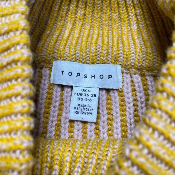 Topshop Oversized Slouchy Relaxed Fit Drop Shoulder Cozy Mock Neck Sweater 4-6 - Picture 10 of 15